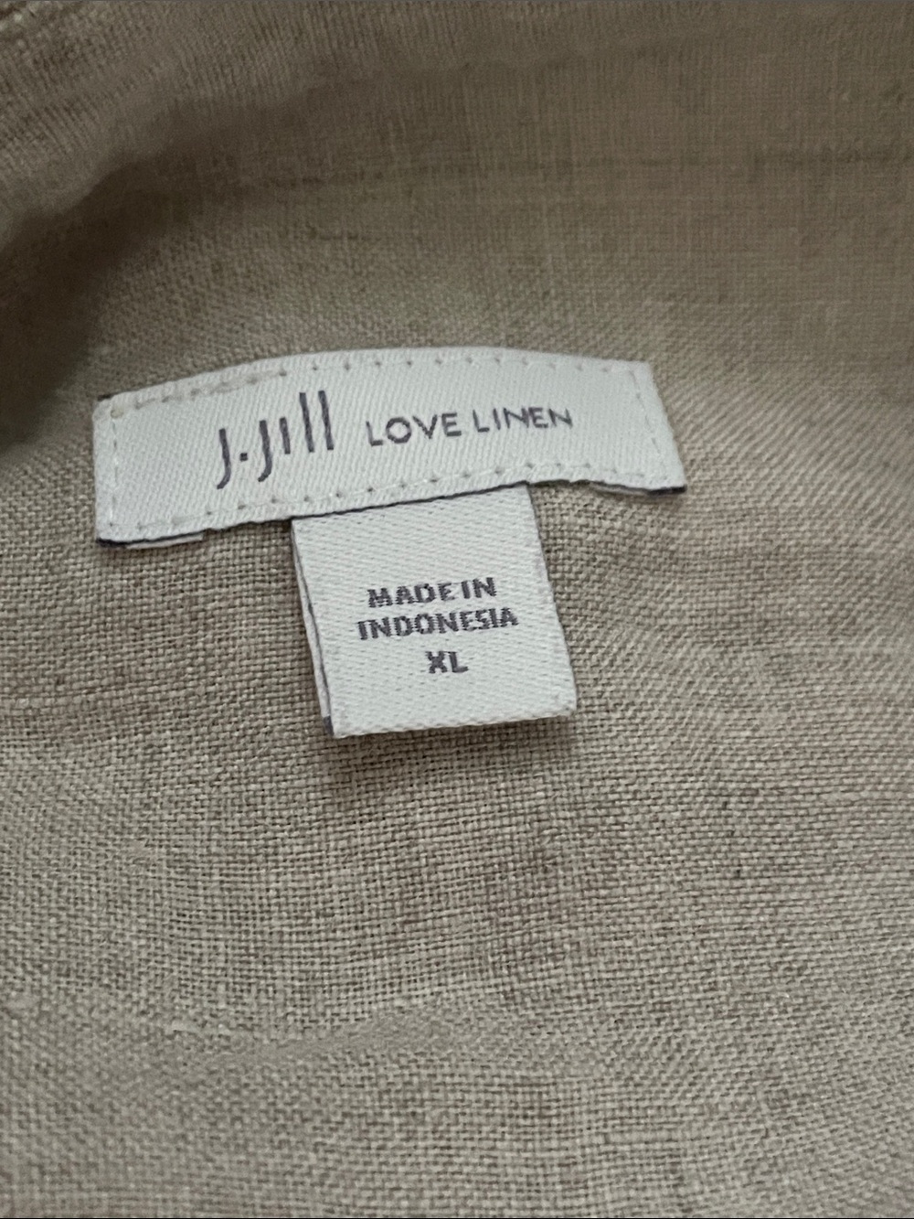 J.Jill Love Linen asymmetric tunic blouse - Picture 3 of 4